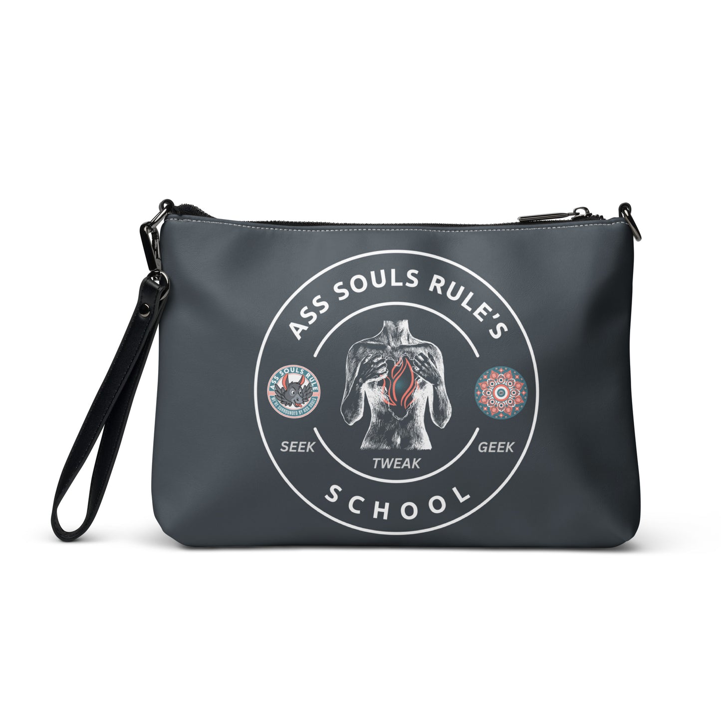 Ass Souls Rule's School crossbody bag - dark