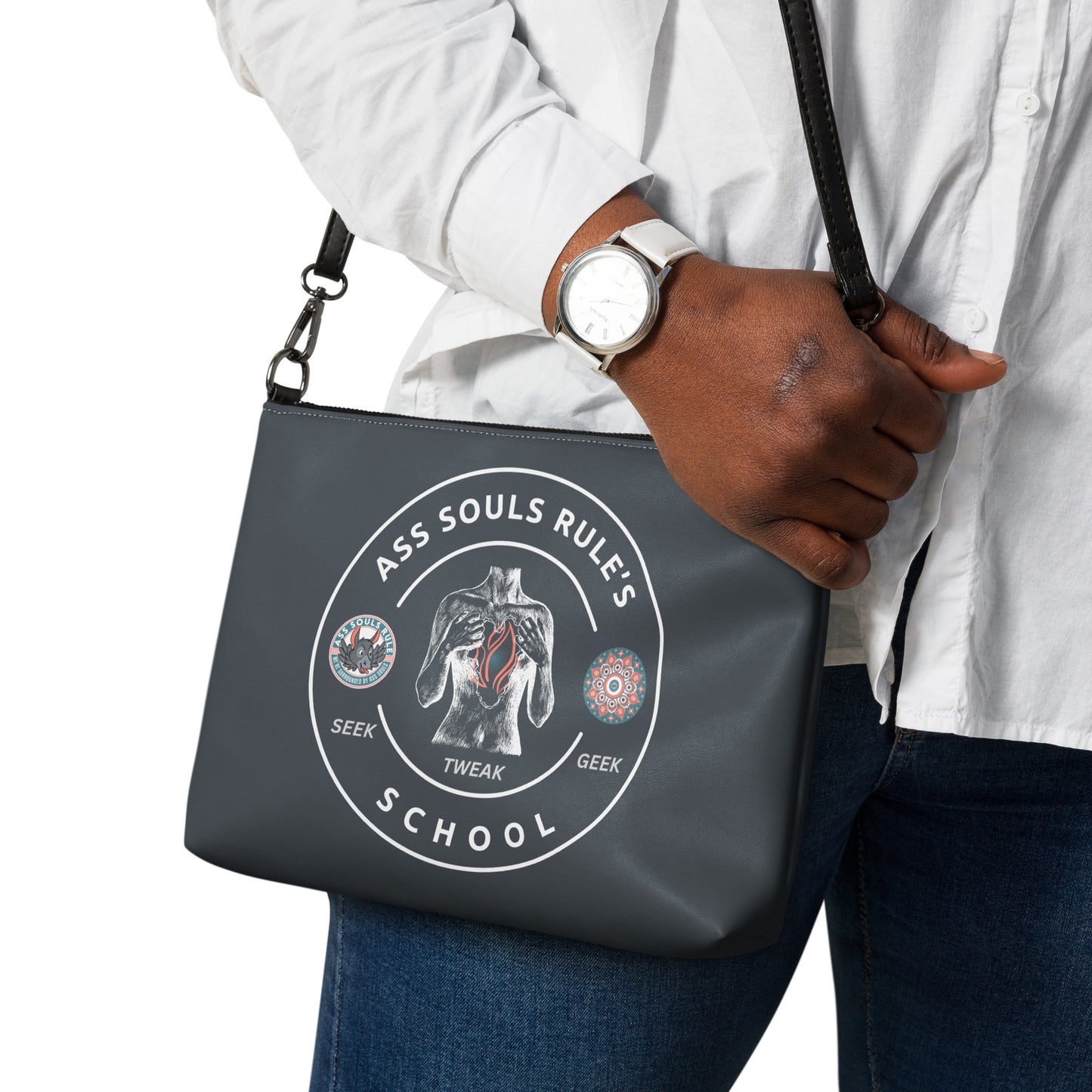 Ass Souls Rule's School crossbody bag - dark