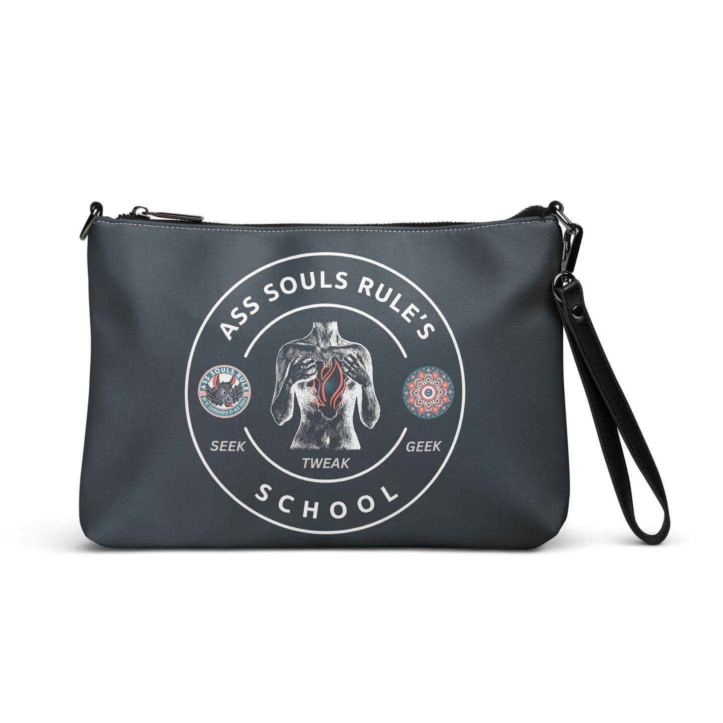 Ass Souls Rule's School crossbody bag - dark