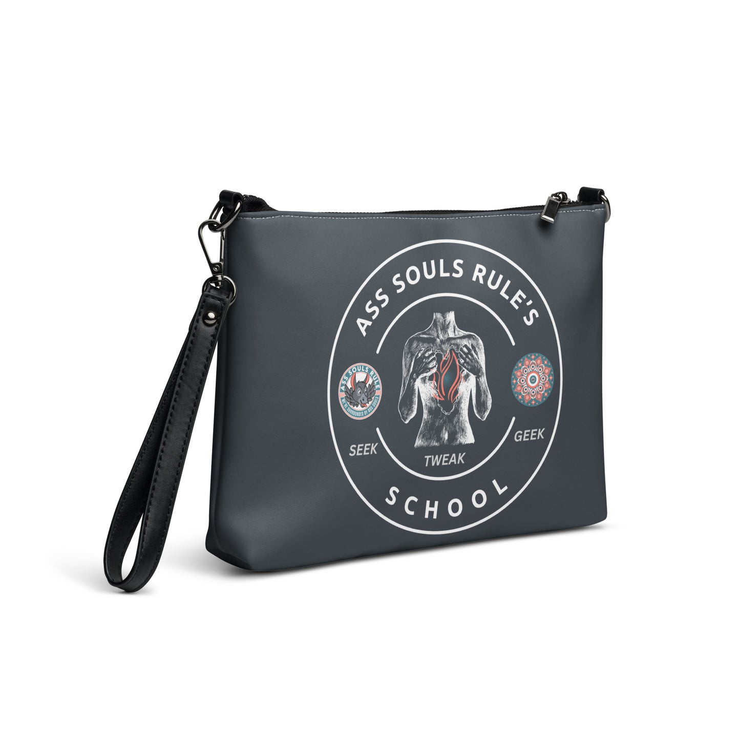 Ass Souls Rule's School crossbody bag - dark