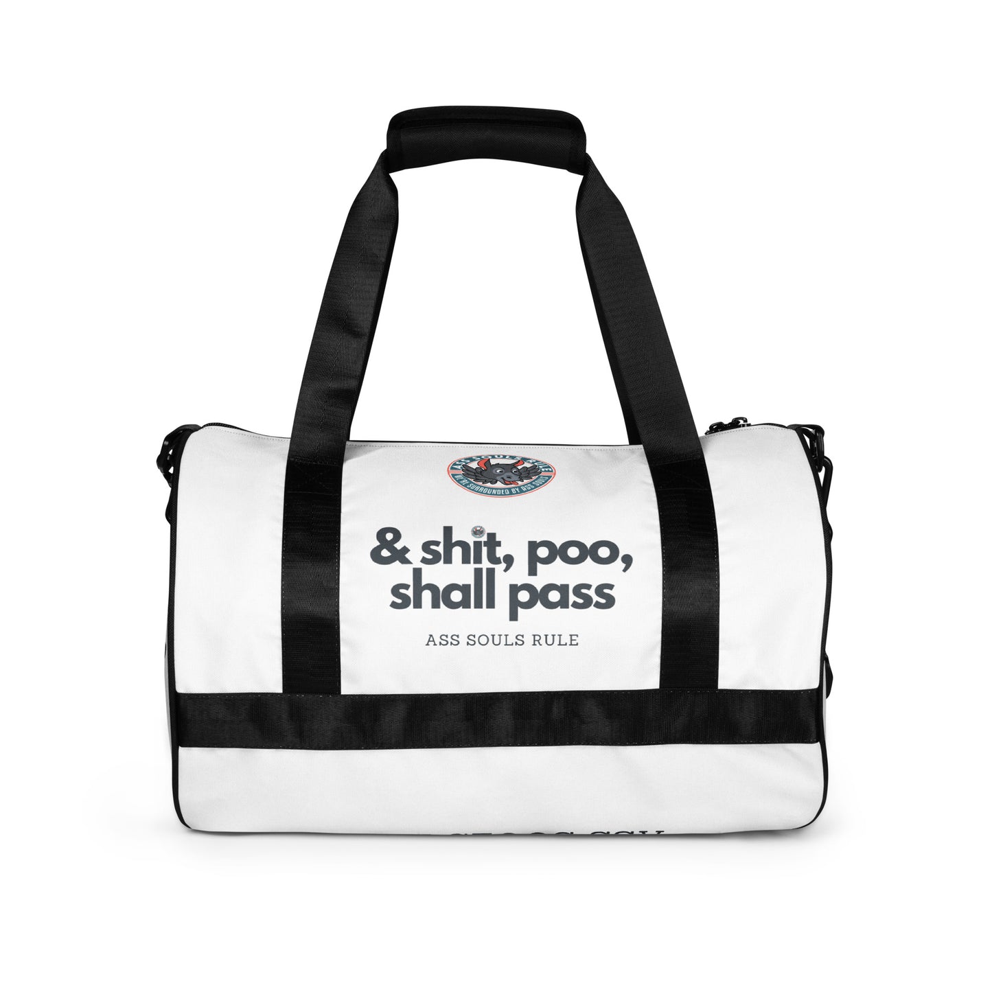 & Shit, Poo, Shall Pass gym bag