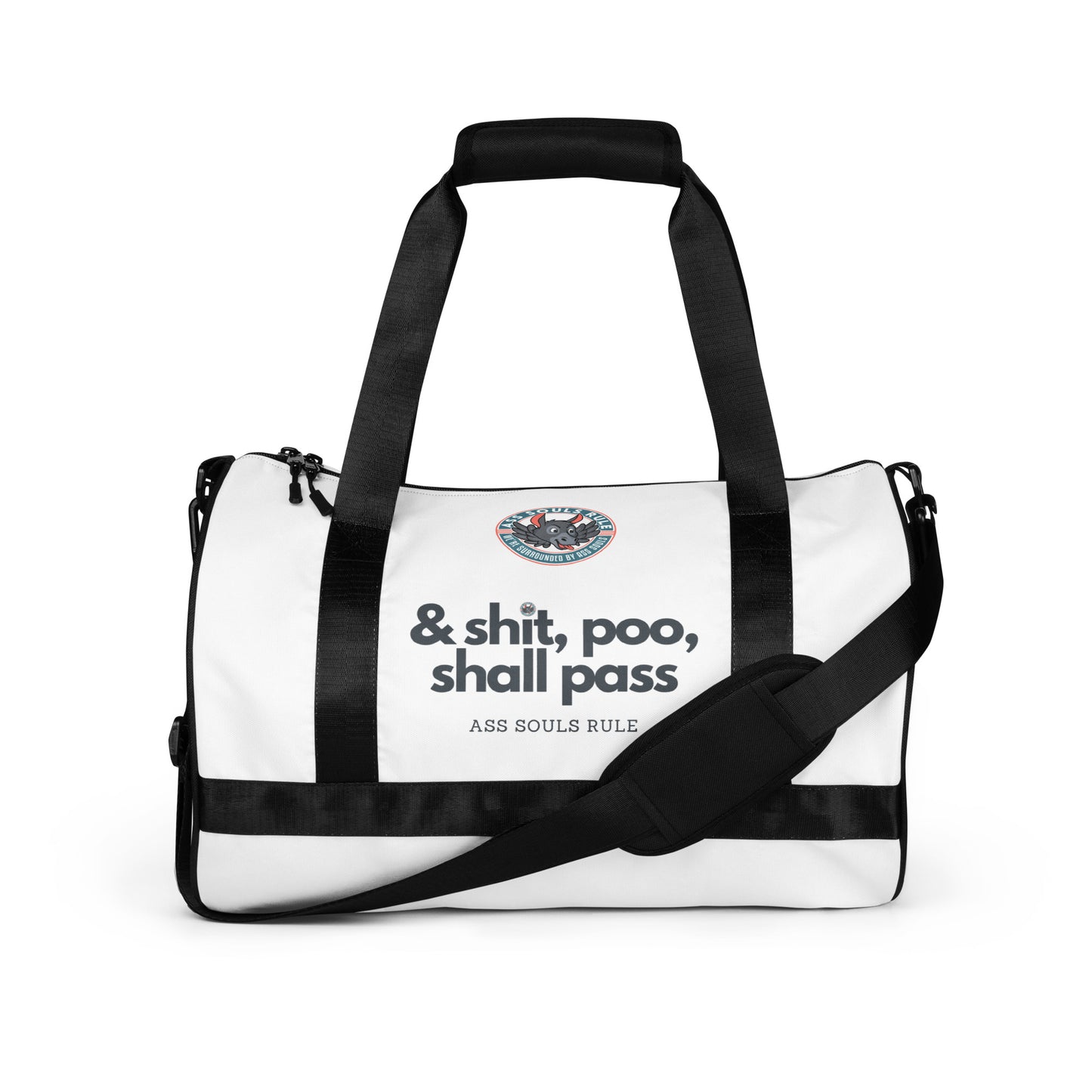 & Shit, Poo, Shall Pass gym bag