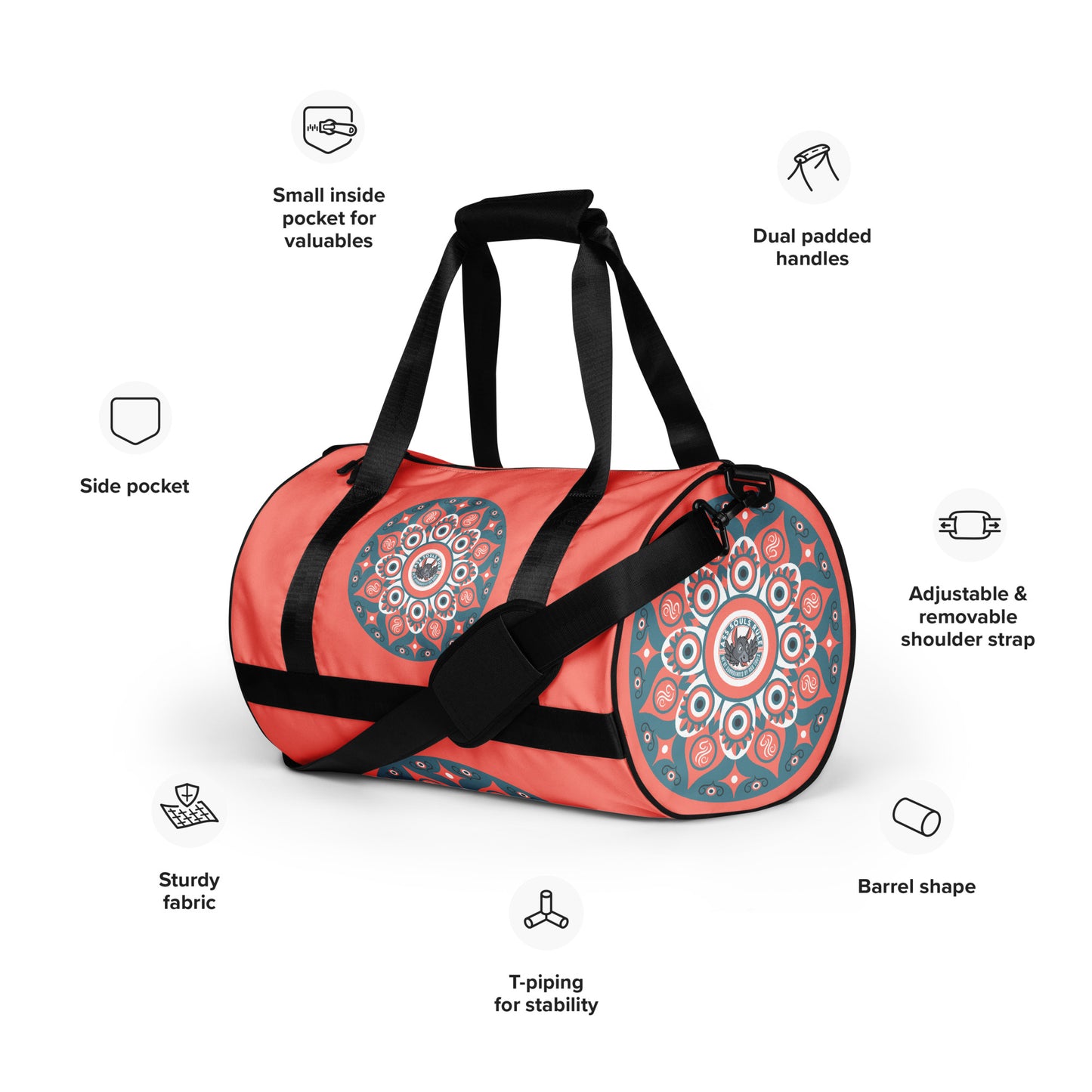 Psyche Secure-I.T. salmon gym bag