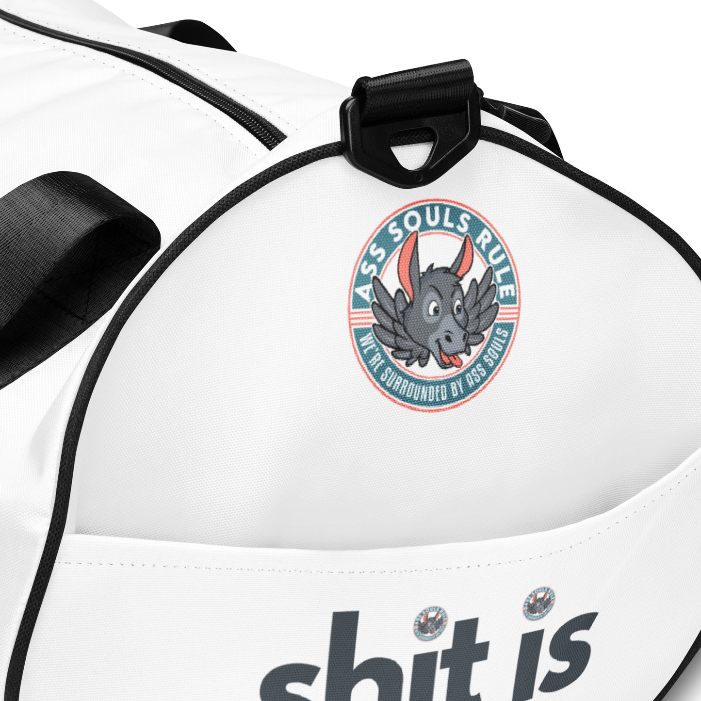 Shit Is As It Is all-over print gym bag