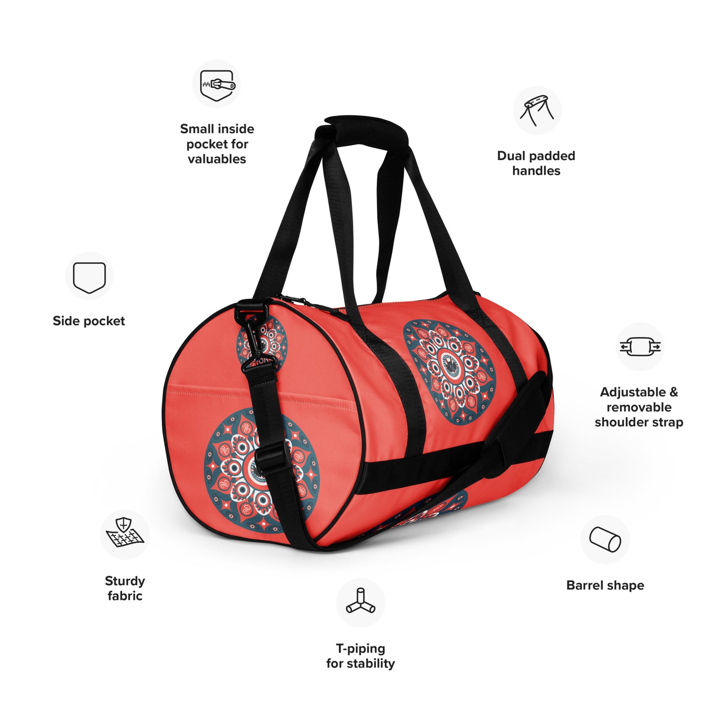 Psyche Secure-I.T. salmon gym bag