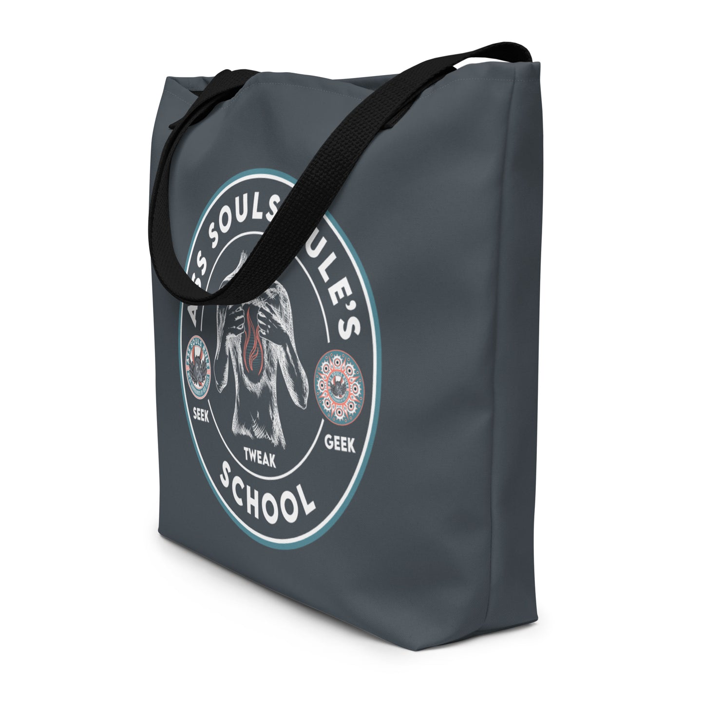 Ass Souls Rule's School large tote bag