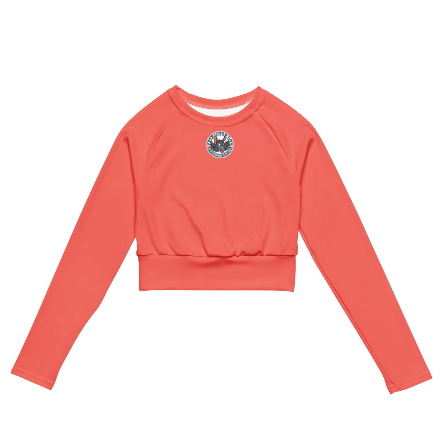 Logo of ASR recycled long-sleeve crop top - salmon