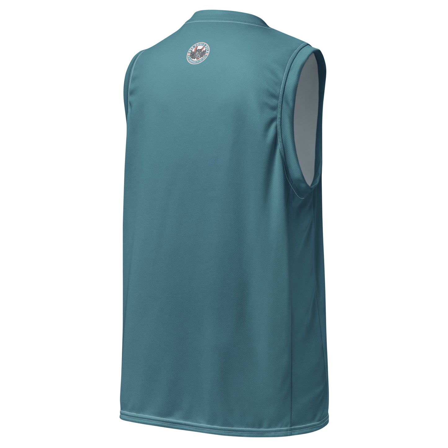 Logo of ASR recycled unisex basketball jersey - teal