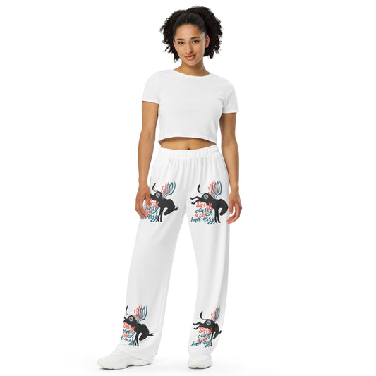 Sassy, Classy, & Bad Assy print unisex wide-leg pants