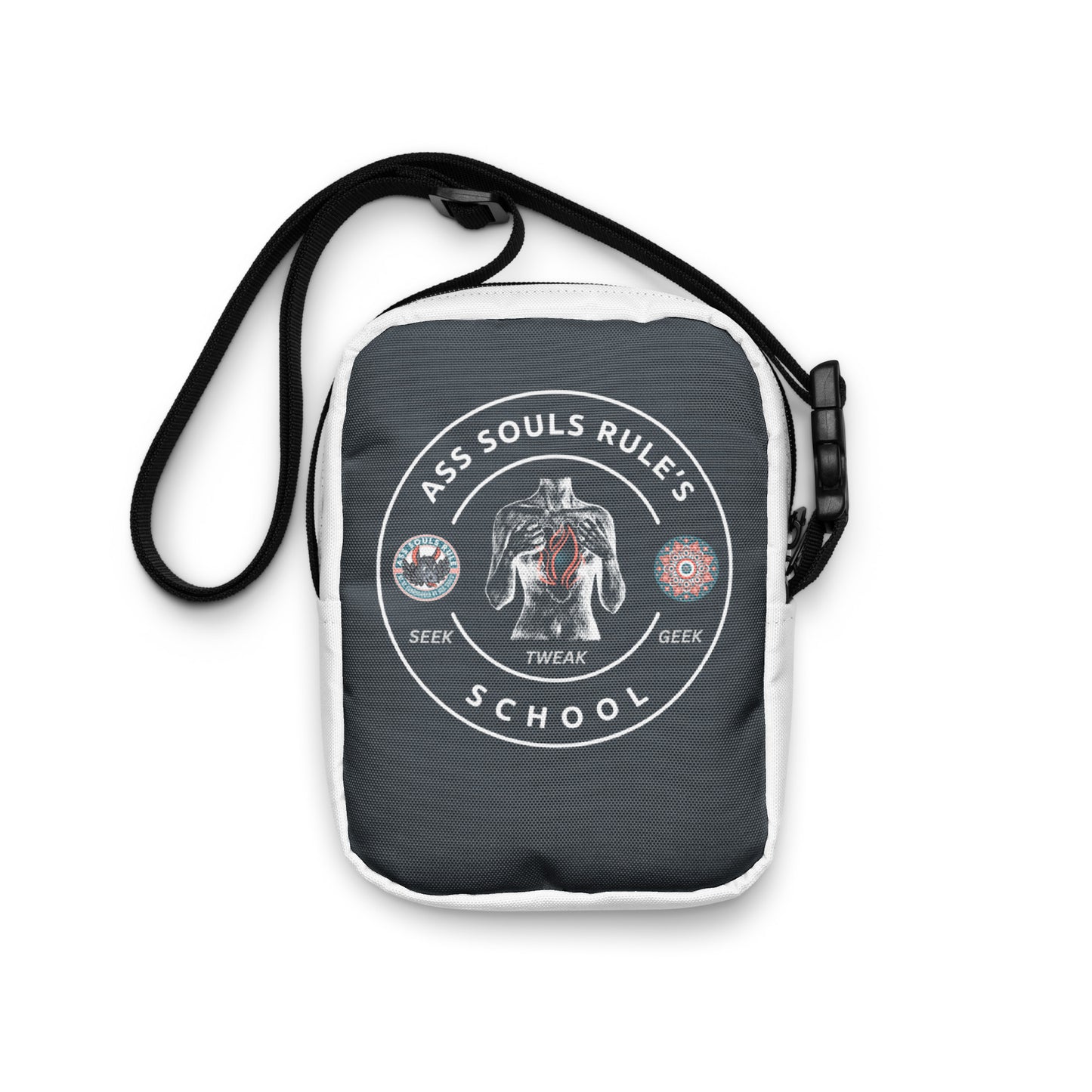 Ass Souls Rule's School utility crossbody bag - gray