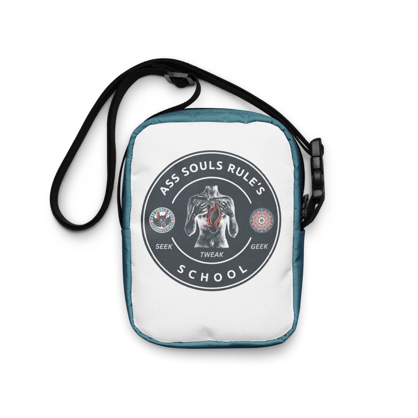 Ass Souls Rule's School utility crossbody bag - teal