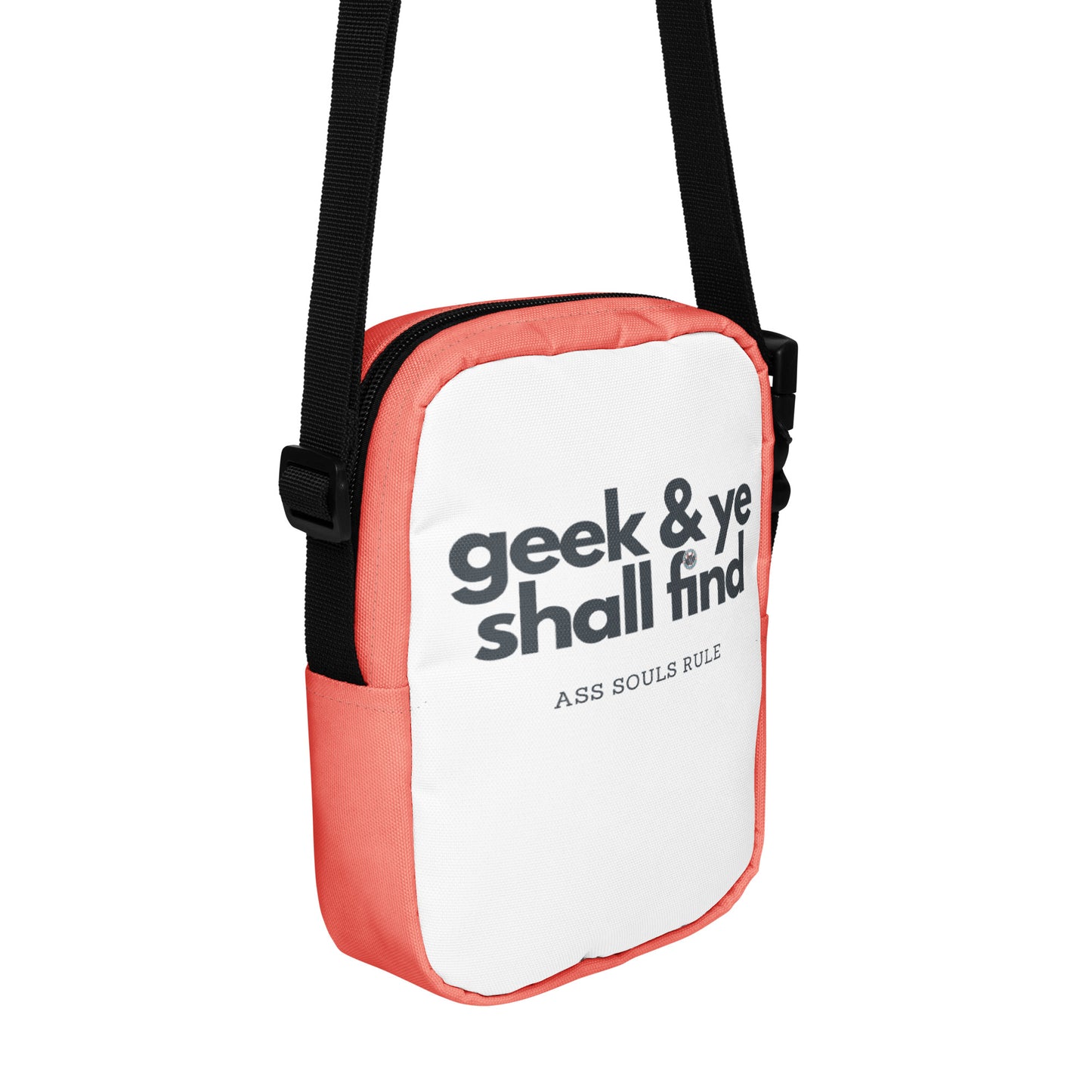 Geek & Ye Shall Find utility crossbody bag - salmon