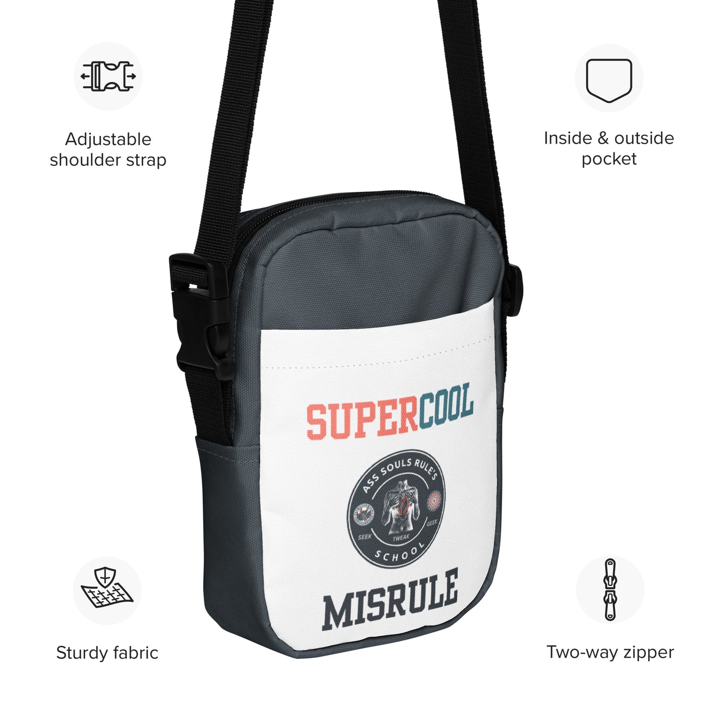 SuperCool MisRule utility crossbody bag