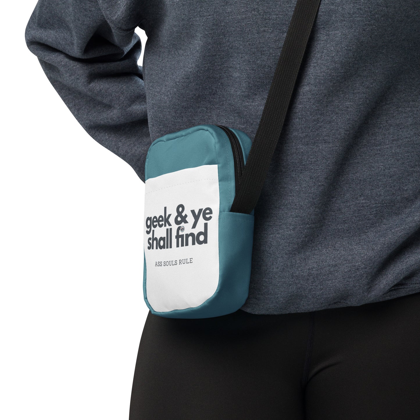 Geek & Ye Shall Find utility crossbody bag - teal