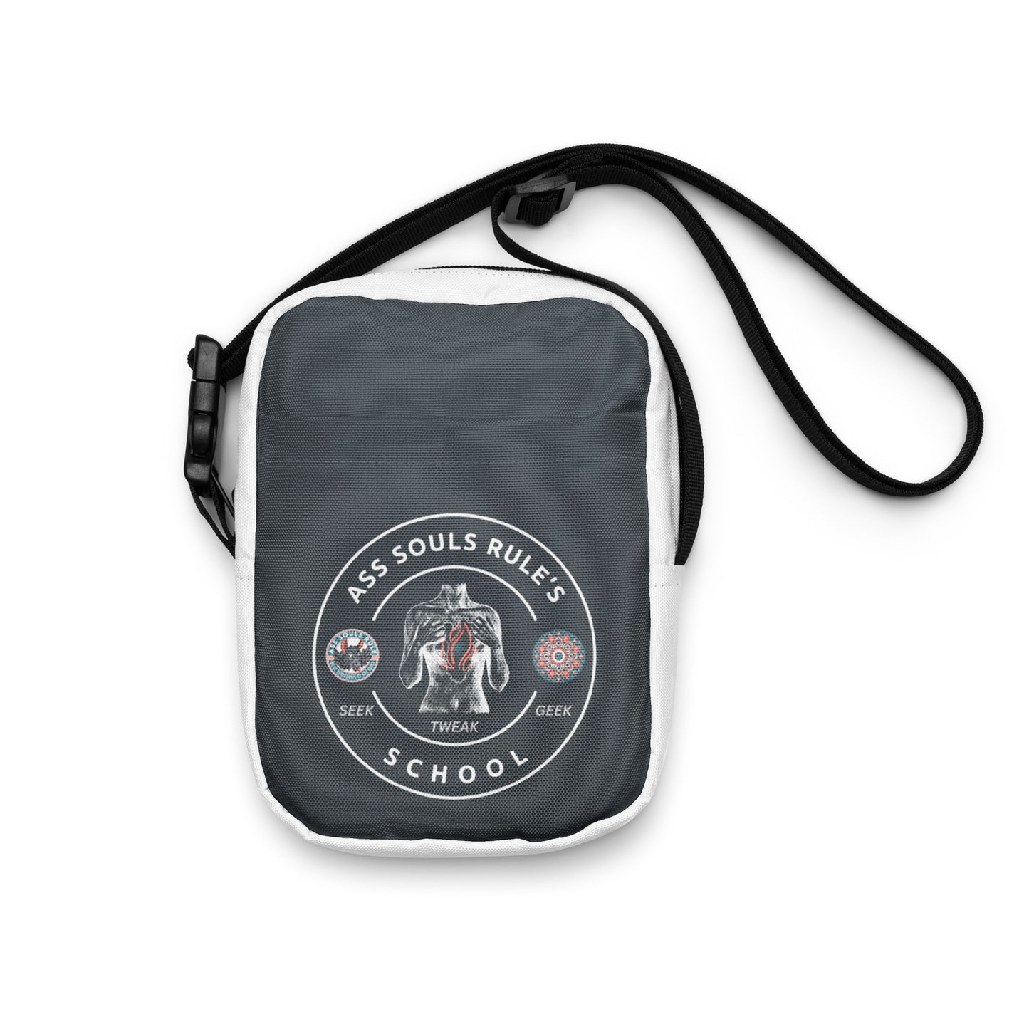 Ass Souls Rule's School utility crossbody bag - gray