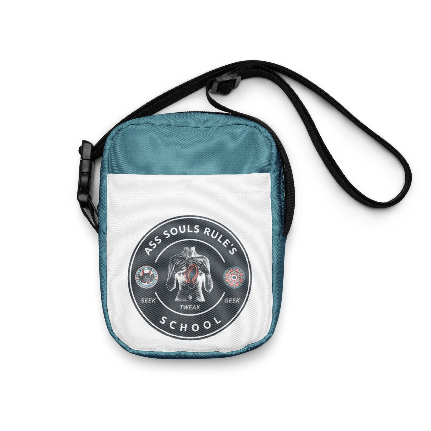 Ass Souls Rule's School utility crossbody bag - teal