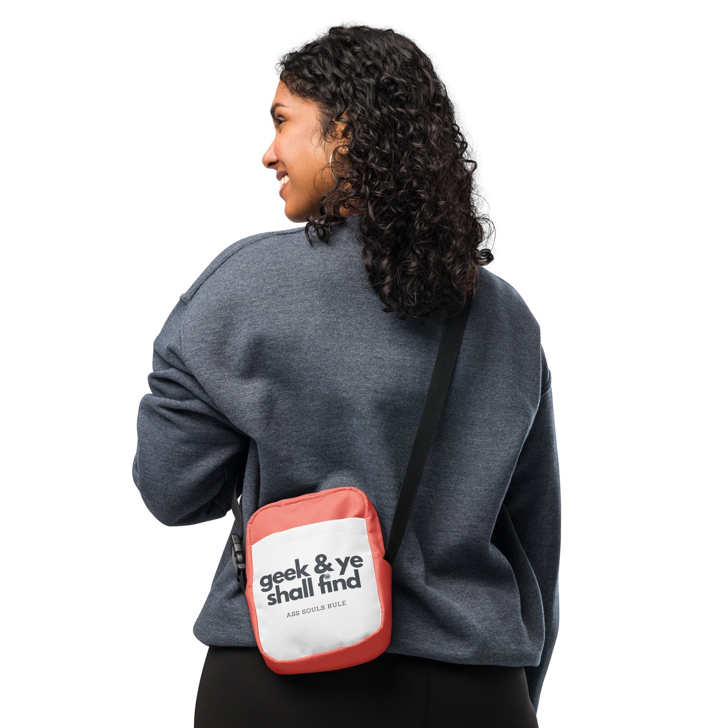 Geek & Ye Shall Find utility crossbody bag - salmon