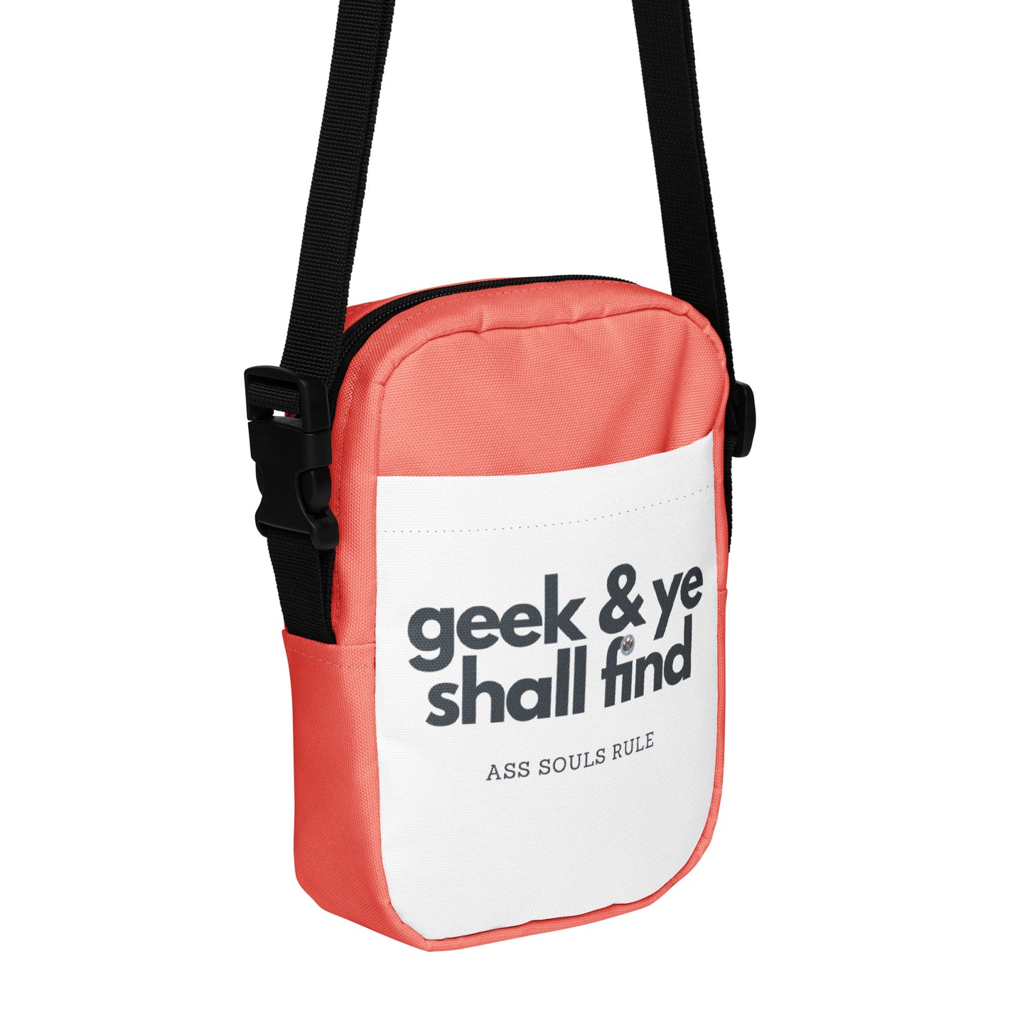 Geek & Ye Shall Find utility crossbody bag - salmon