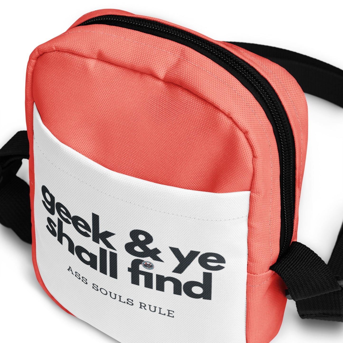 Geek & Ye Shall Find utility crossbody bag - salmon