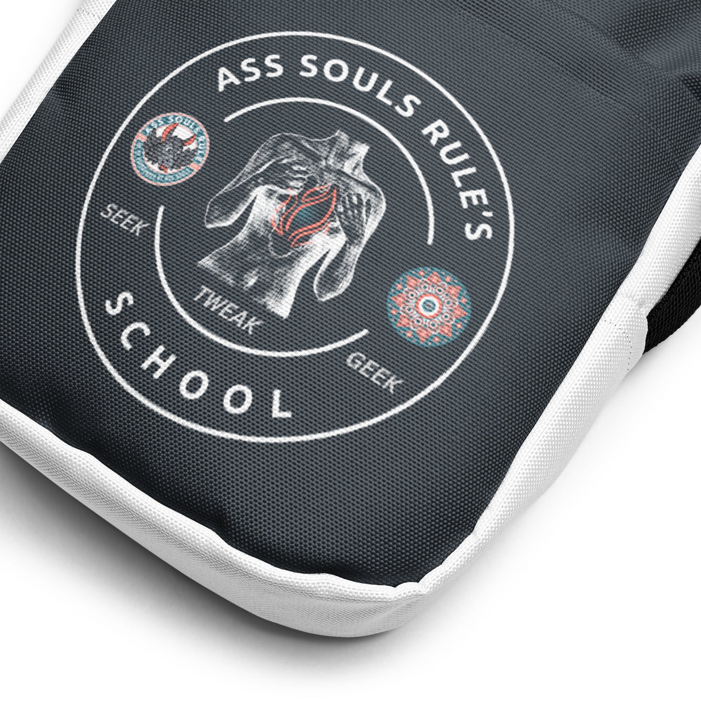 Ass Souls Rule's School utility crossbody bag - gray