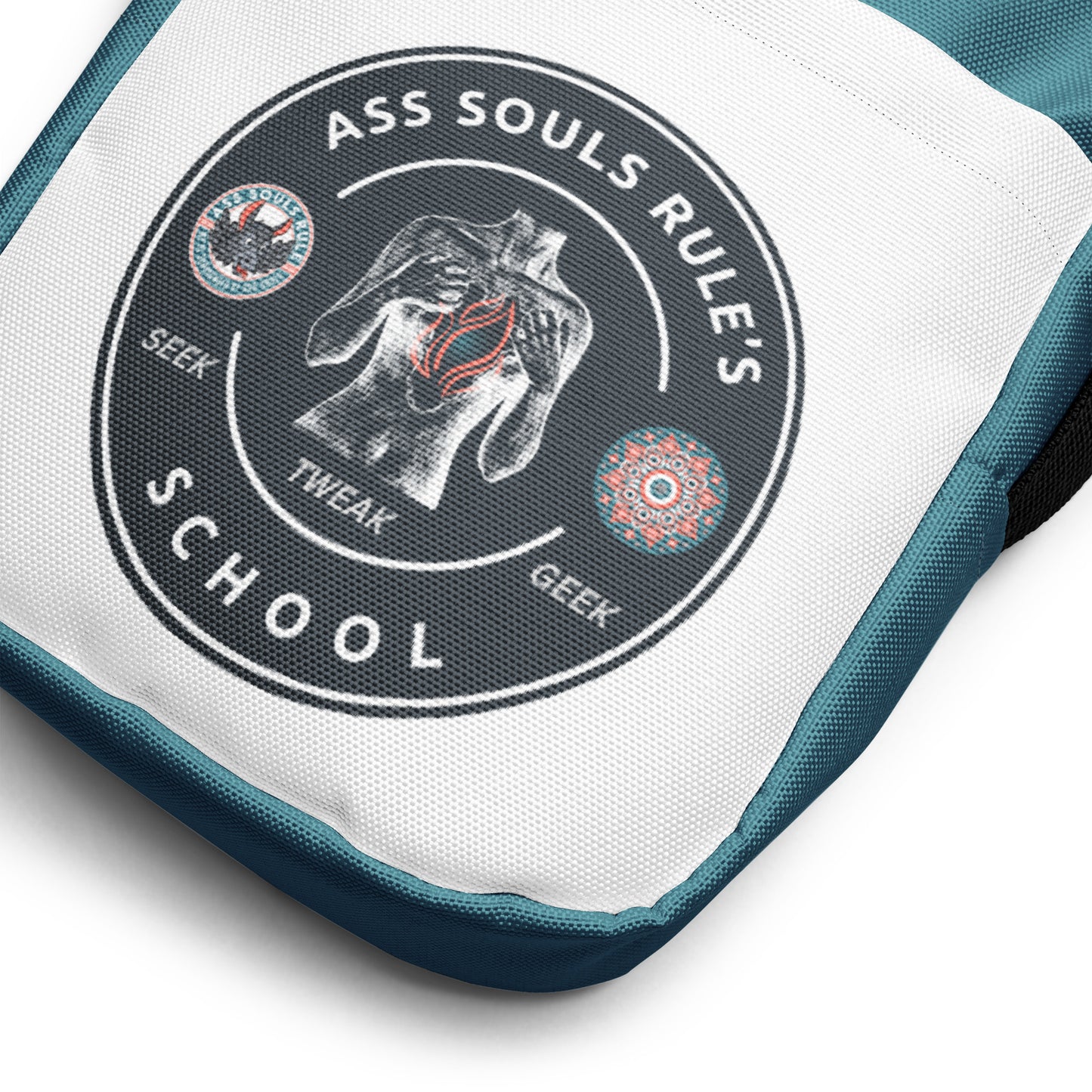 Ass Souls Rule's School utility crossbody bag - teal