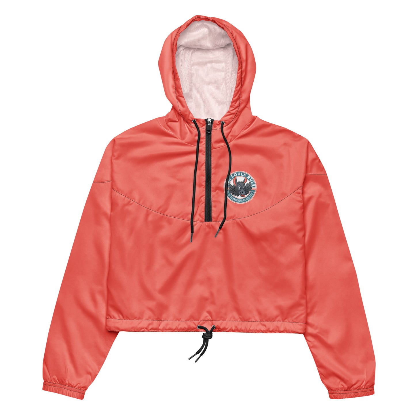 Logo of ASR women’s cropped windbreaker - salmon