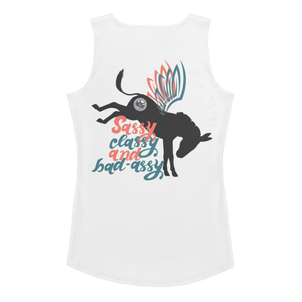 Sassy, Classy, & Bad Assy sublimation cut & sew tank top