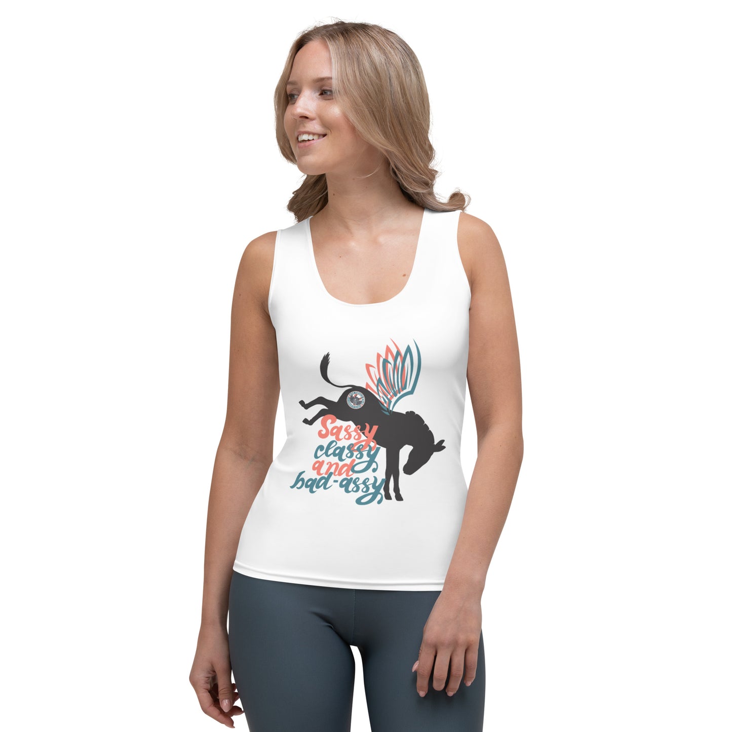 Sassy, Classy, & Bad Assy sublimation cut & sew tank top