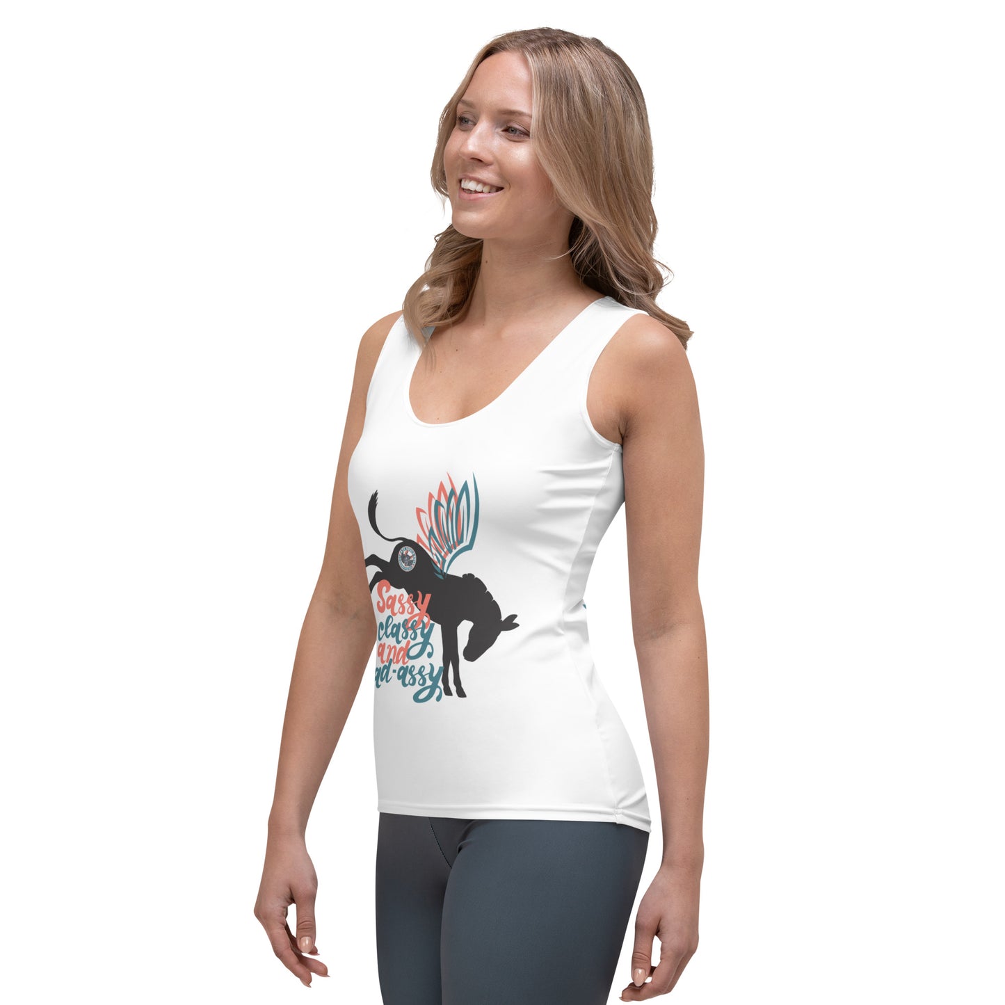 Sassy, Classy, & Bad Assy sublimation cut & sew tank top