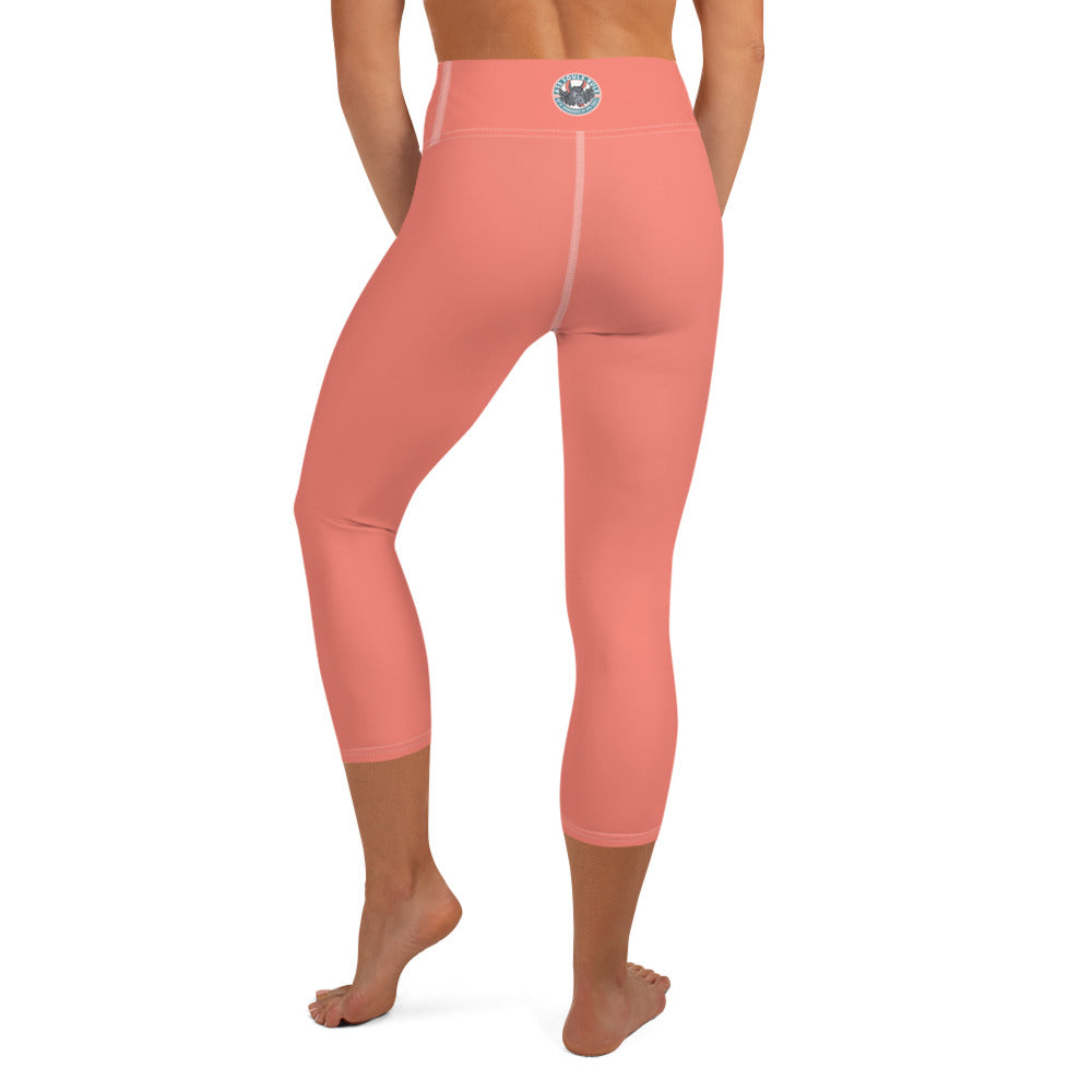 Logo of ASR yoga capri leggings - salmon