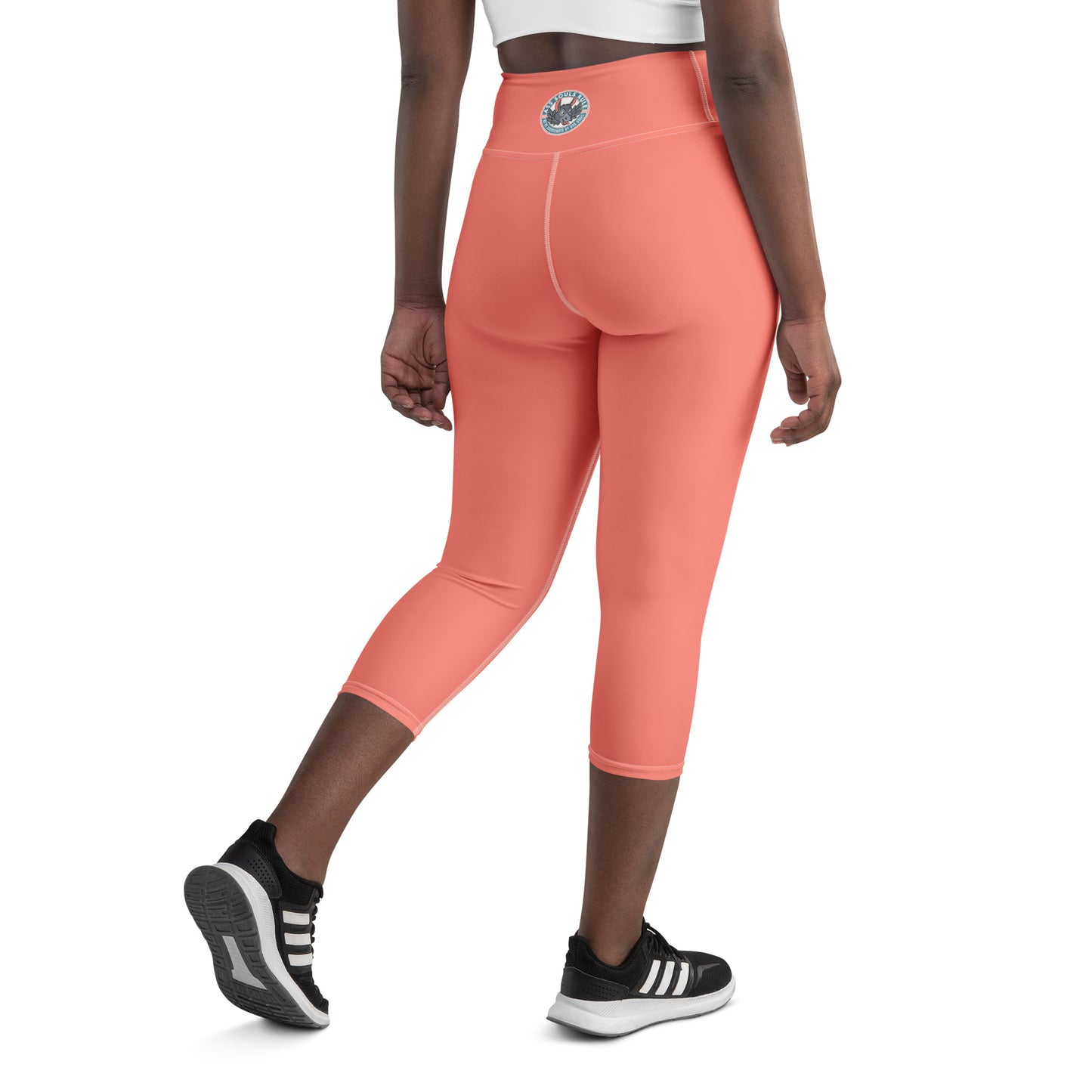 Logo of ASR yoga capri leggings - salmon