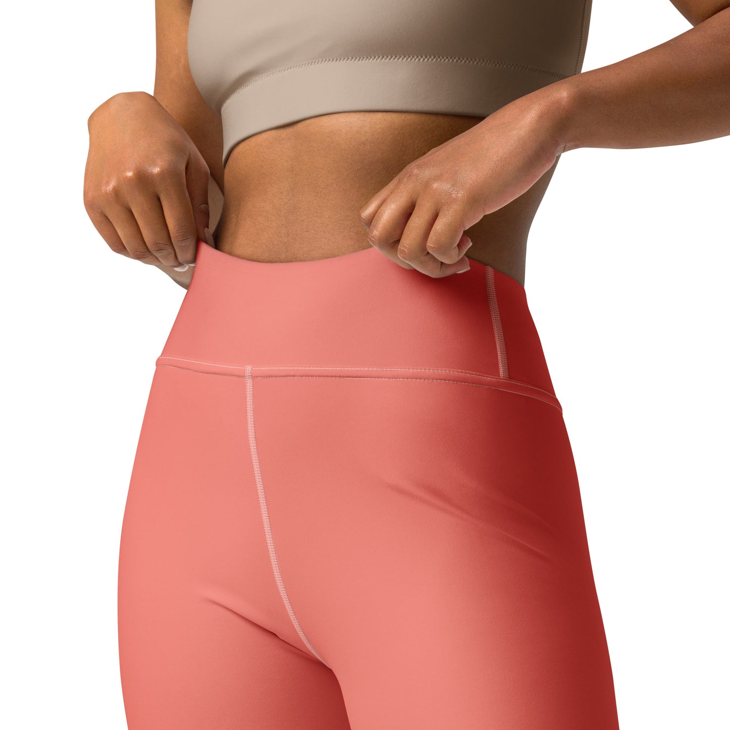 Salmon yoga leggings