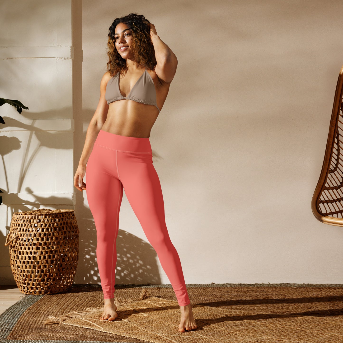 Salmon yoga leggings