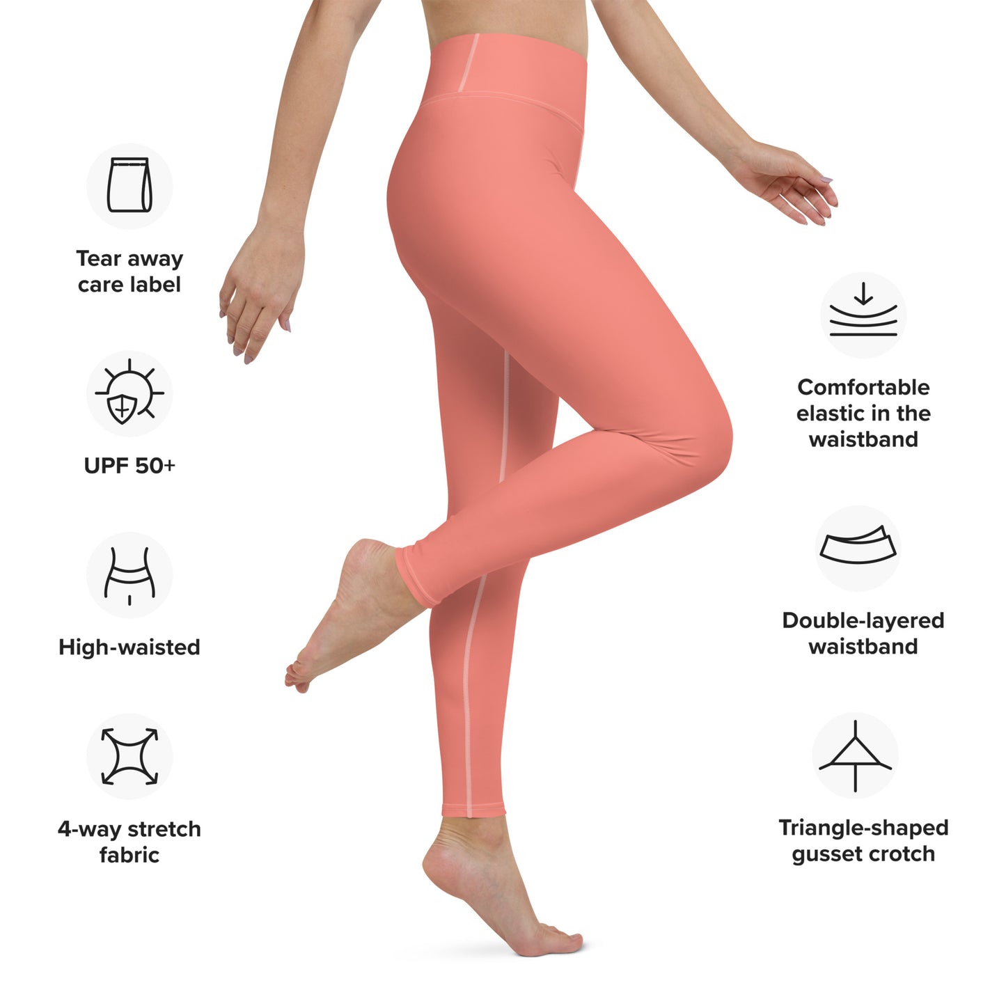 Salmon yoga leggings