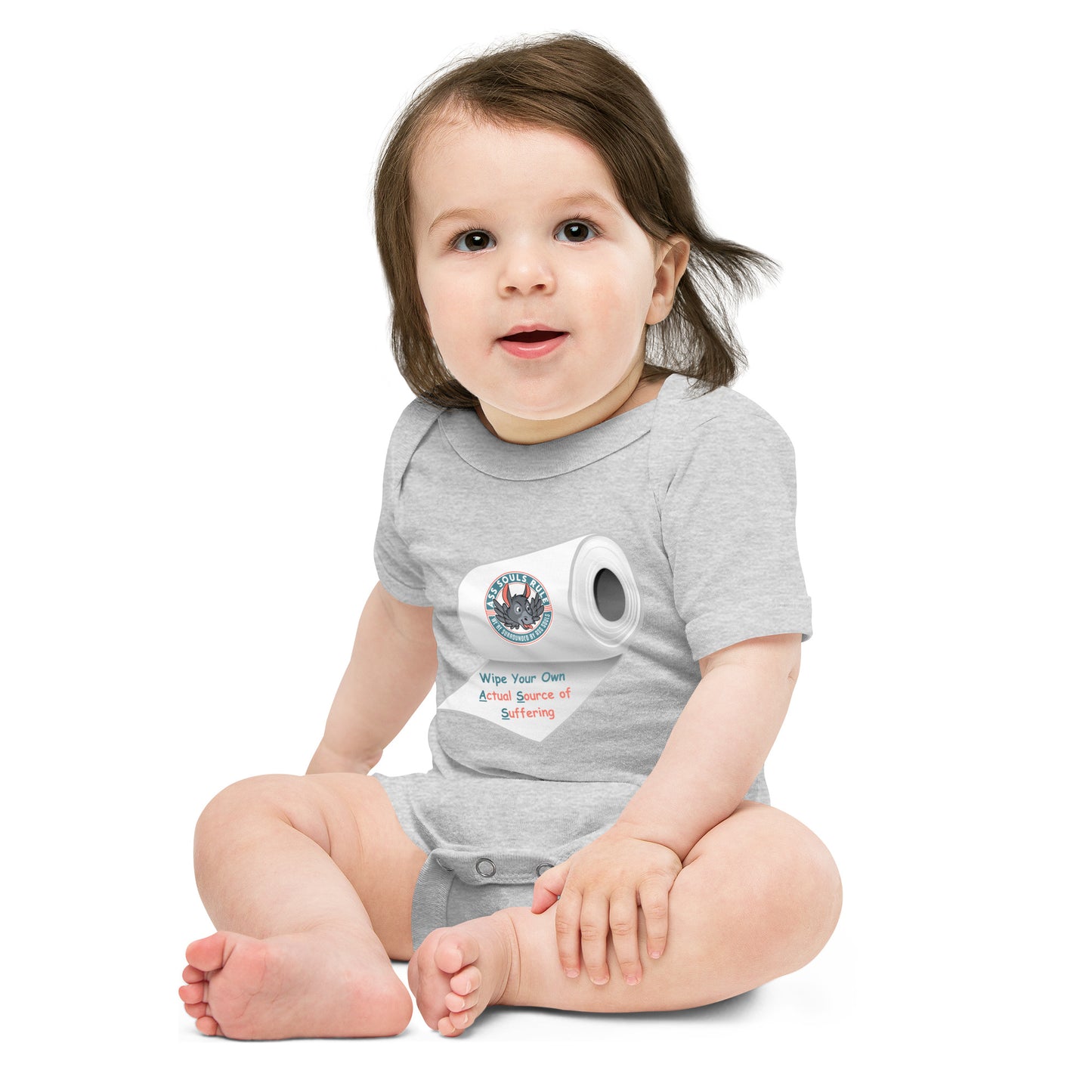 Wipe Your Own A.S.S. baby short sleeve one piece