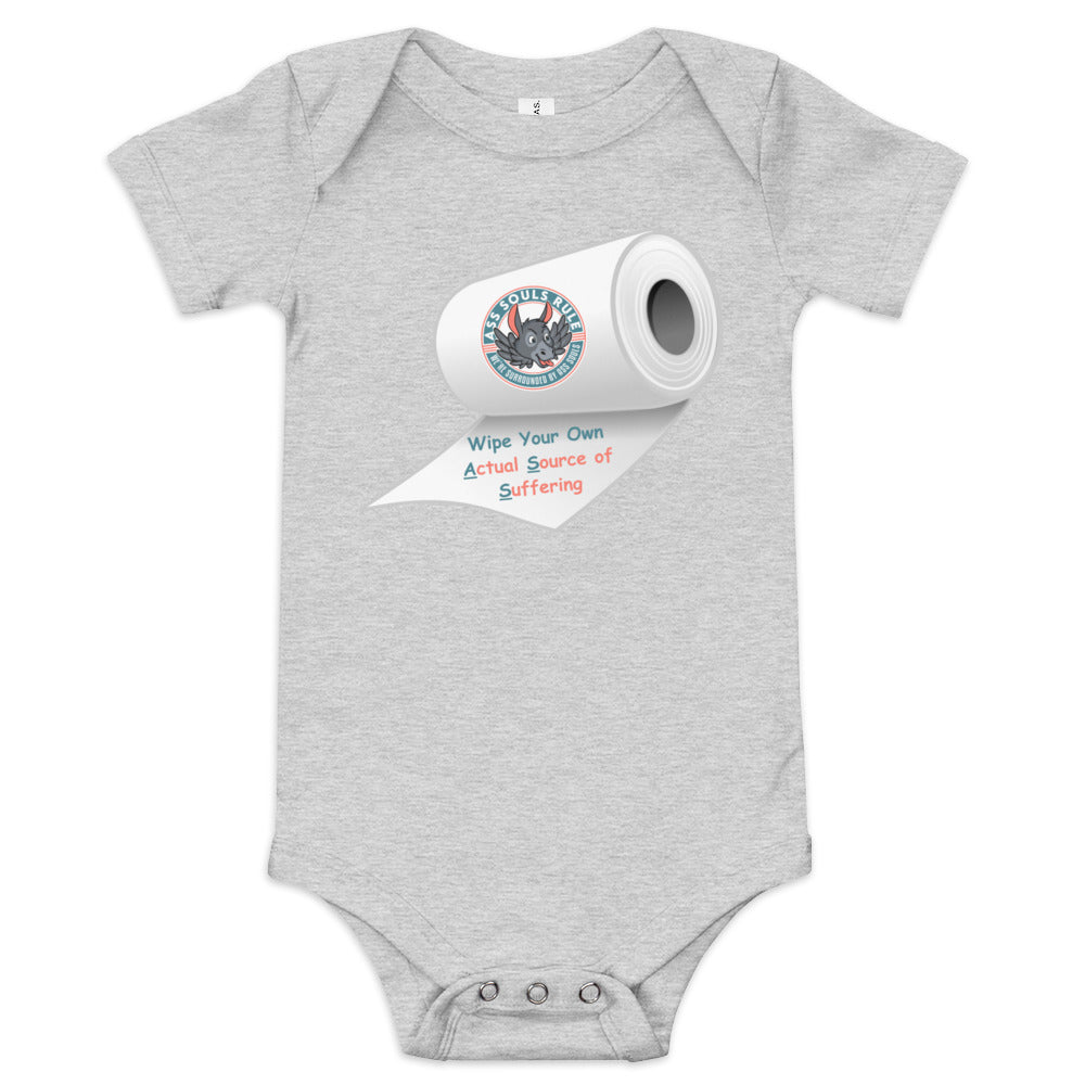 Wipe Your Own A.S.S. baby short sleeve one piece