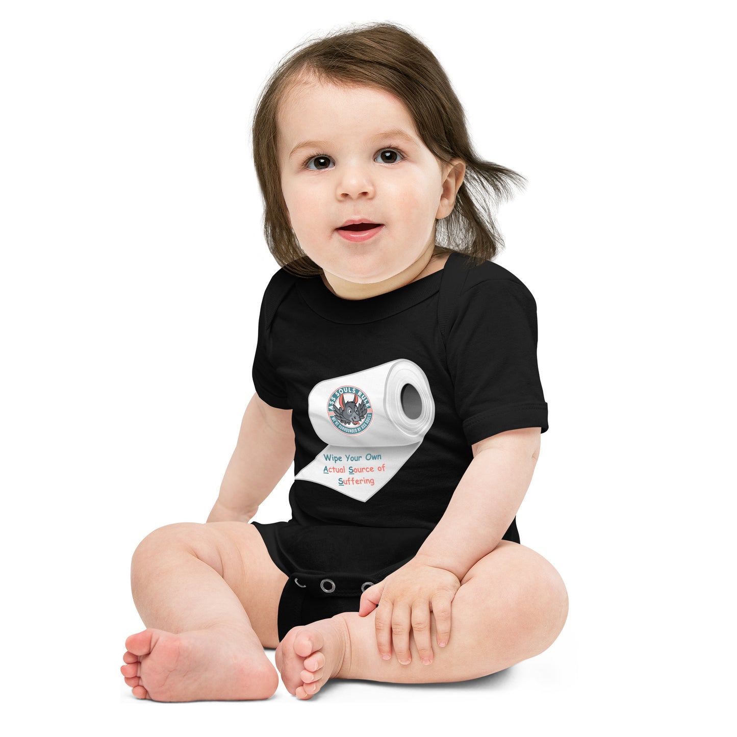 Wipe Your Own A.S.S. baby short sleeve one piece