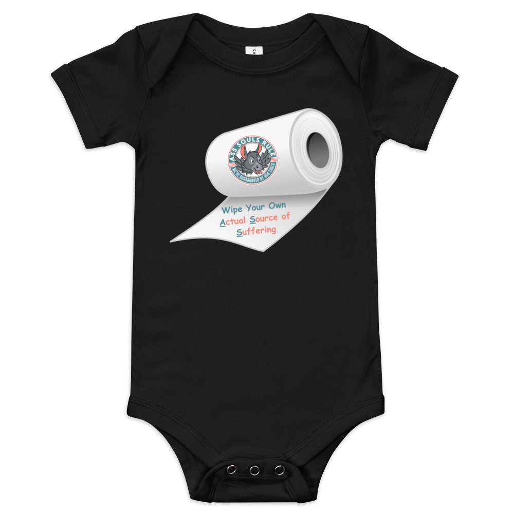 Wipe Your Own A.S.S. baby short sleeve one piece