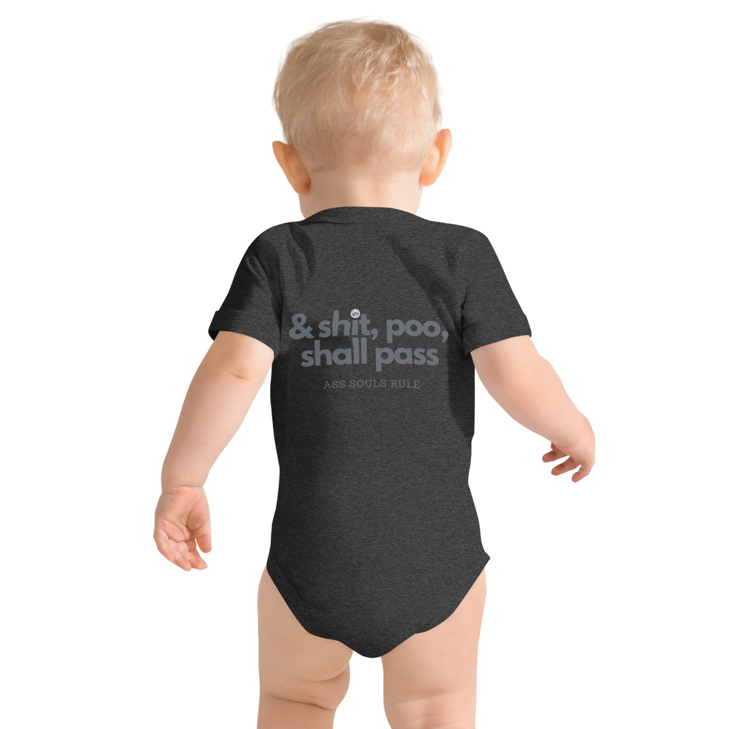 & Shit, Poo, Shall Pass baby short sleeve one piece