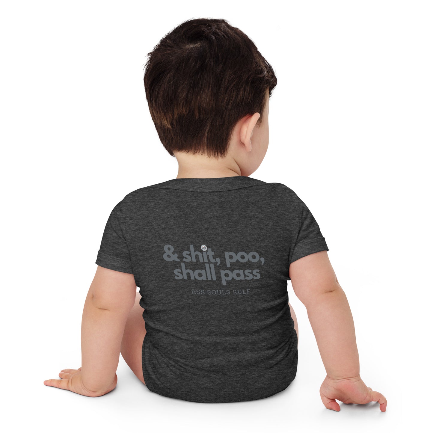 & Shit, Poo, Shall Pass baby short sleeve one piece