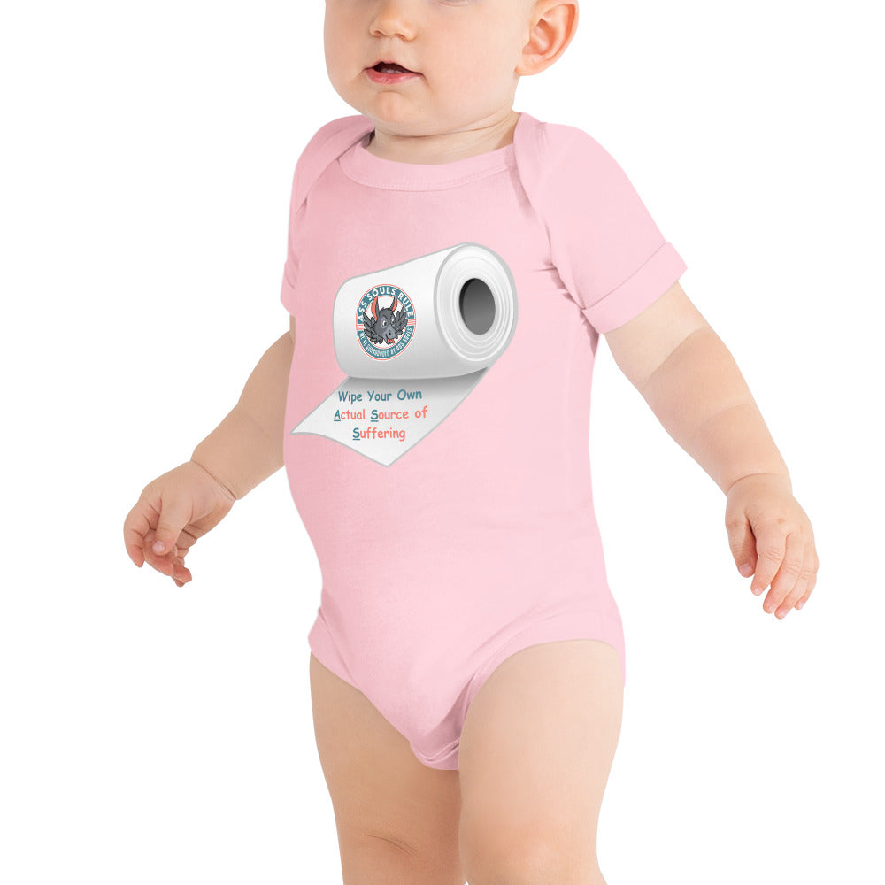 Wipe Your Own A.S.S. baby short sleeve one piece