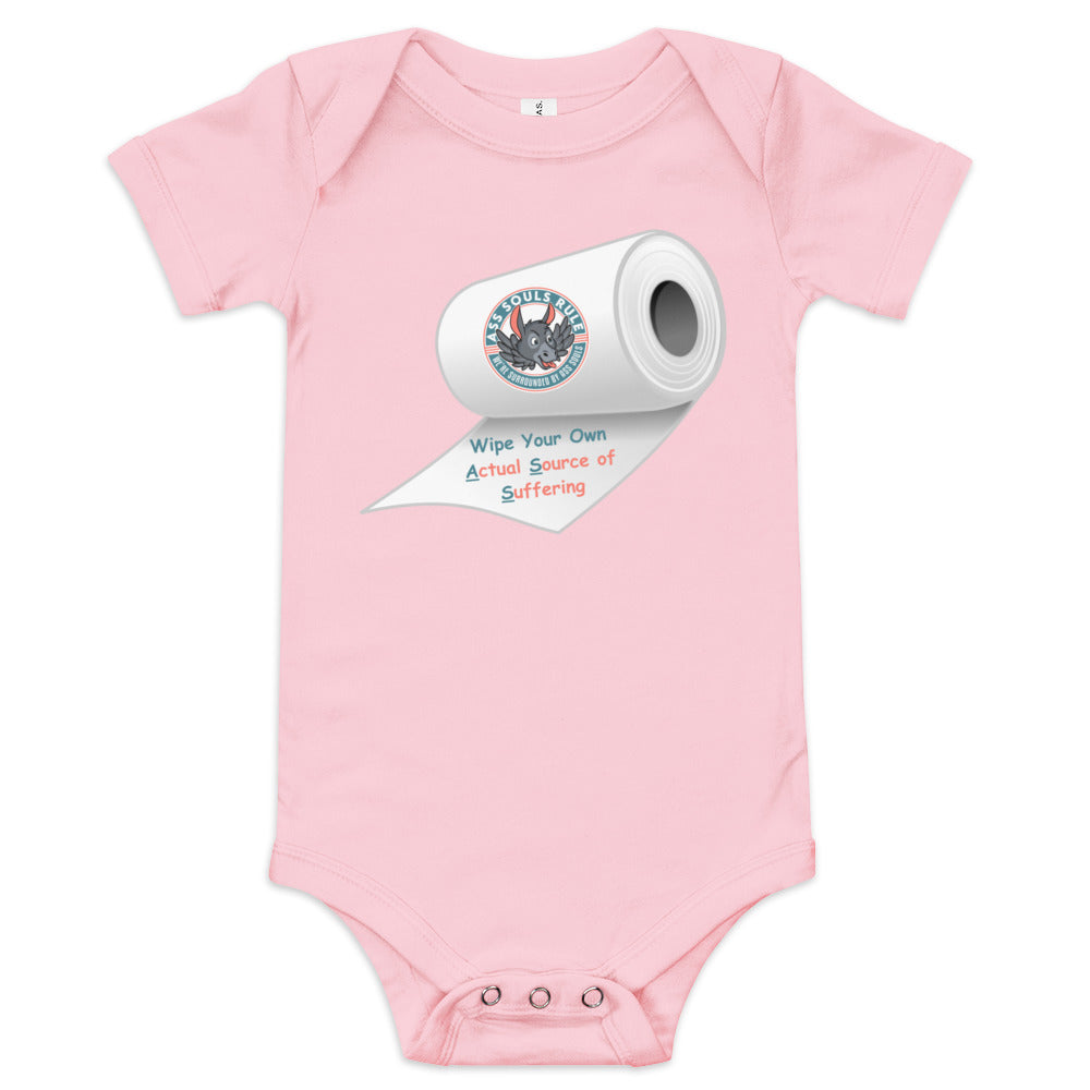 Wipe Your Own A.S.S. baby short sleeve one piece