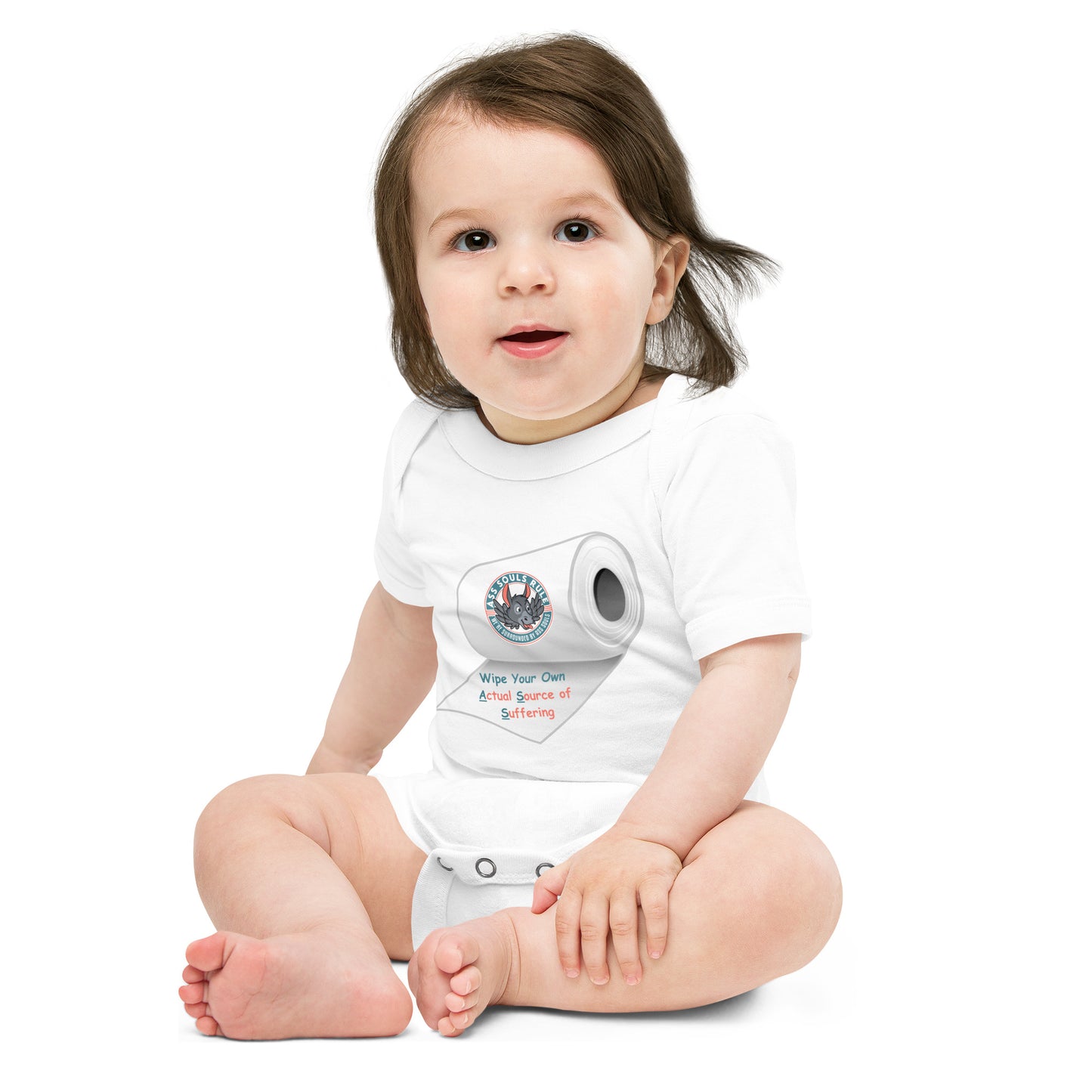 Wipe Your Own A.S.S. baby short sleeve one piece