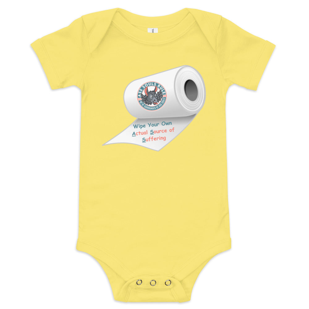 Wipe Your Own A.S.S. baby short sleeve one piece