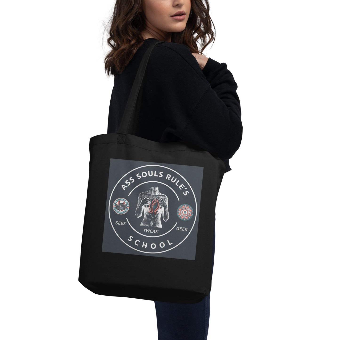 Ass Souls Rule's School eco tote bag