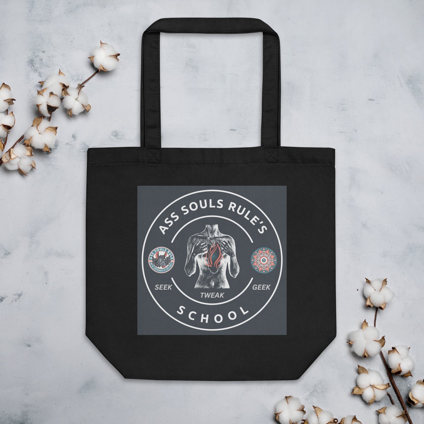 Ass Souls Rule's School eco tote bag