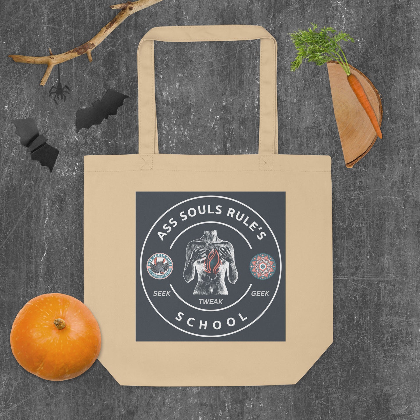 Ass Souls Rule's School eco tote bag