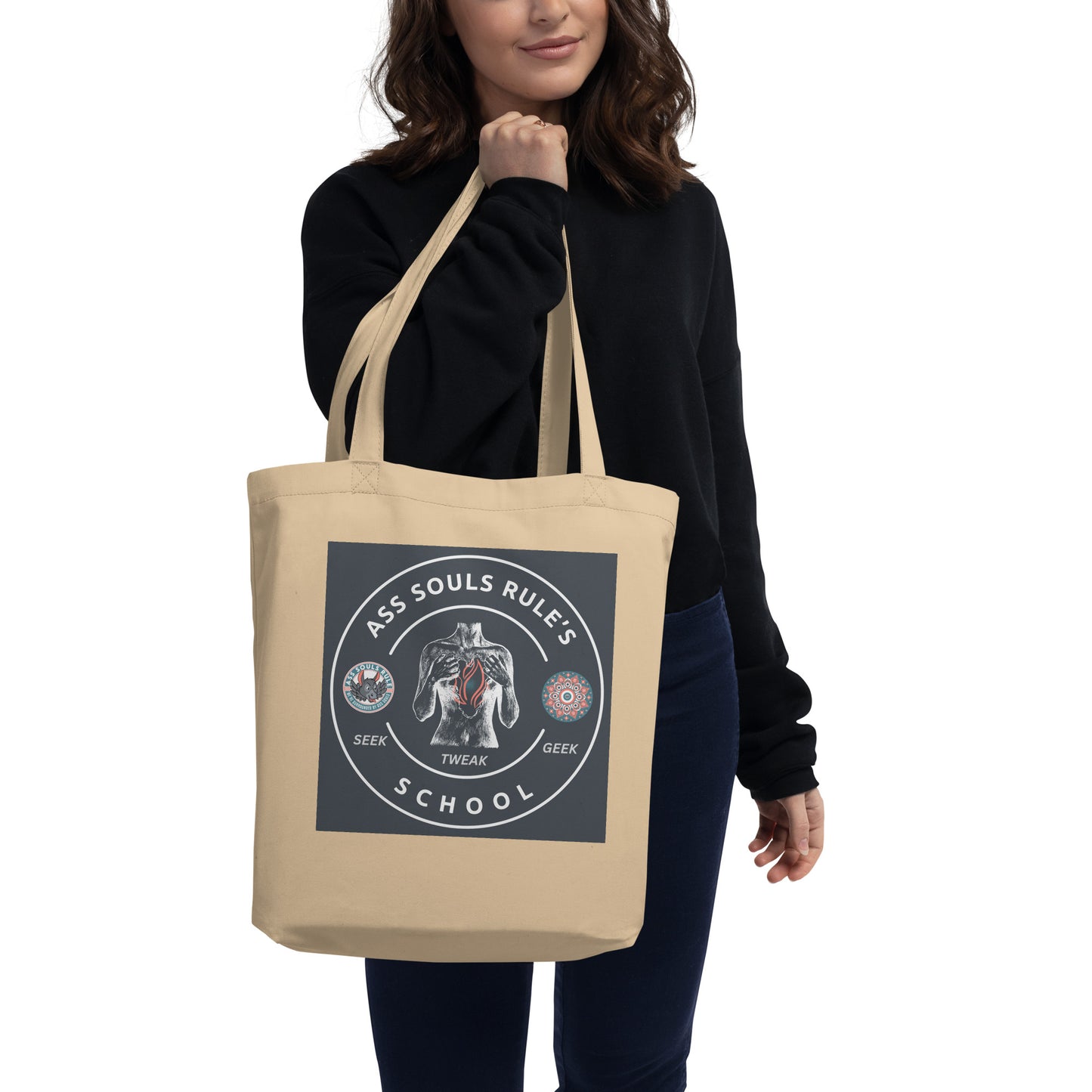 Ass Souls Rule's School eco tote bag