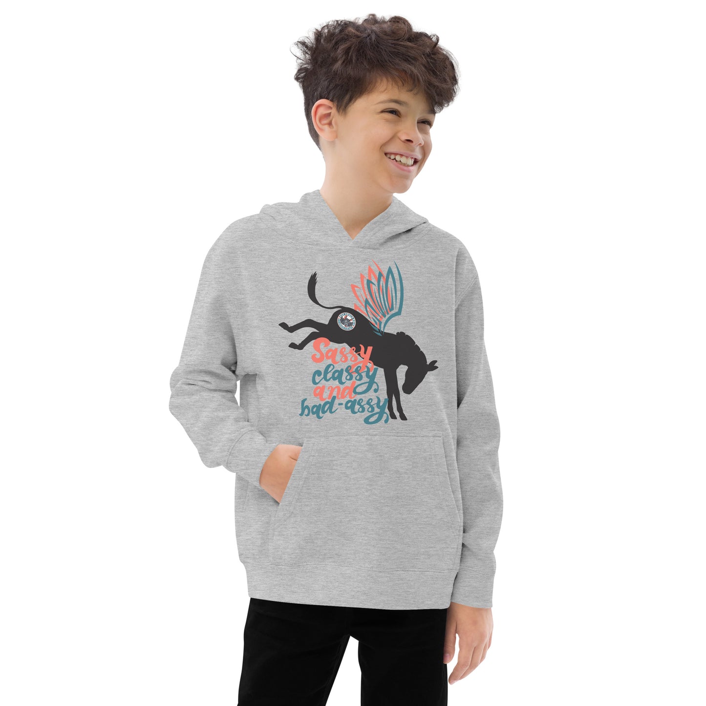 Sassy, Classy, & Bad Assy kids fleece hoodie