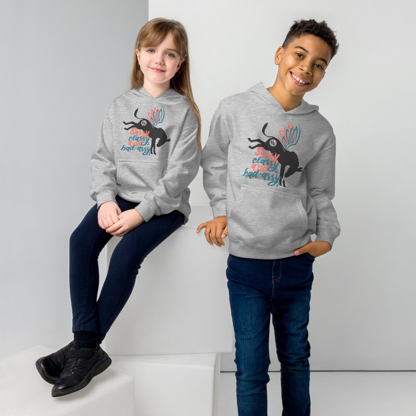 Sassy, Classy, & Bad Assy kids fleece hoodie